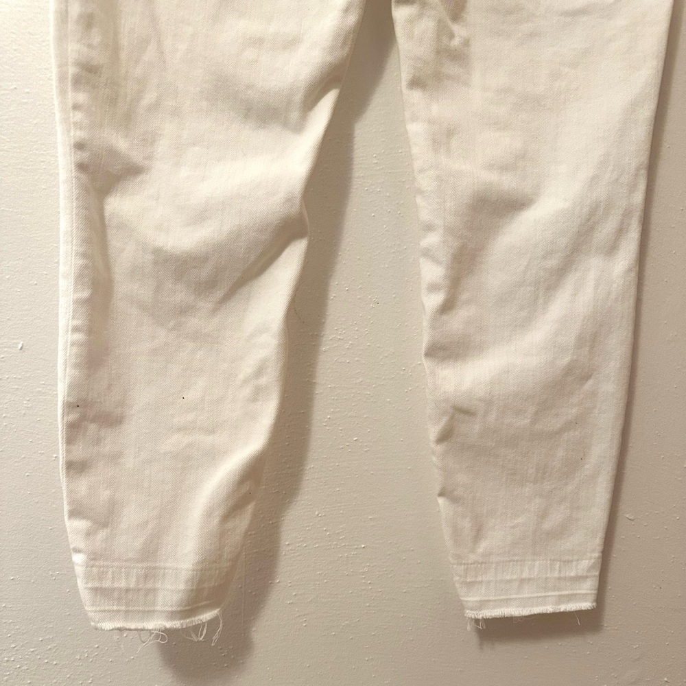 Spanx Women’s Ankle Skinny Pull-On Jeans White Distressed Size Large - Picture 9 of 10
